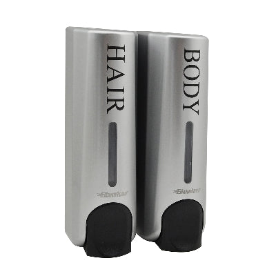 Dispenser Di Sapone Liquido A Parete Double Silos- Lt 0,35 X 2 - H. 215 Mm- Dh- Pezzi 1