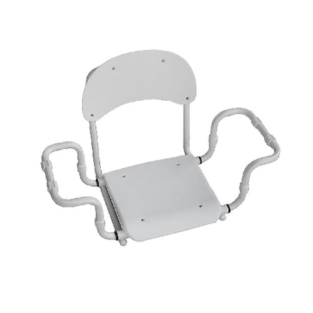 Sedile Per Vasca Polipropilene Regolabile Con Schienale Telaio Bianco- Bianco- Dh- Pezzi 1