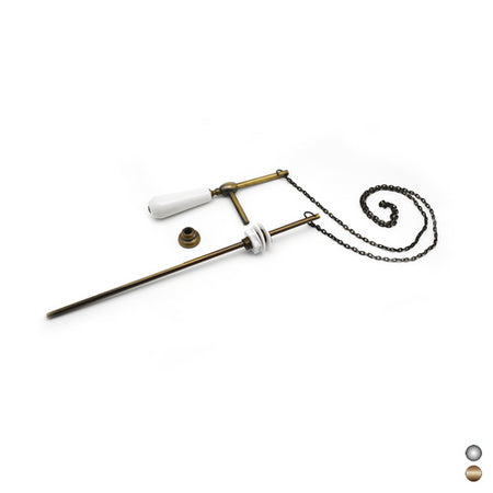 Kit Asta-Catenella Per Cassetta Alta Antichizzata- Bronzo- Dh- Pezzi 1