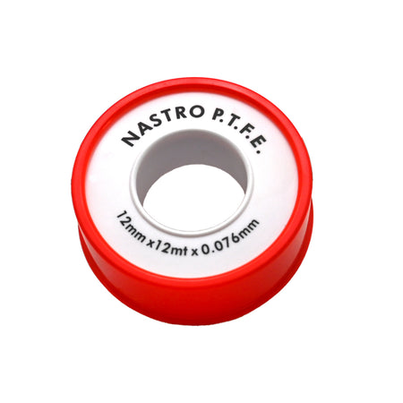 Rotolino Nastro Teflon P.T.F.E. Economico Mt 12- Mm 12 X 12 Mt X 0,076- Dh- Pezzi 1