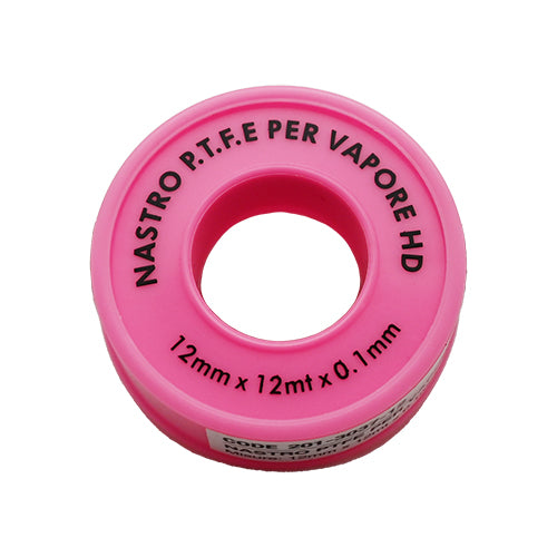 Nastro Ptfe Teflon Per Vapore Rosa- H. 19 Mm X 12 M X 0,1 Mm- Dh- Pezzi 1
