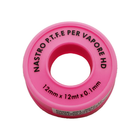 Nastro Ptfe Teflon Per Vapore Rosa- H. 19 Mm X 12 M X 0,1 Mm- Dh- Pezzi 1