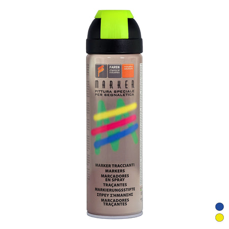 Vernice Spray Marker Tracciante- Giallo Fluo 400 Ml- Faren- Pezzi 1