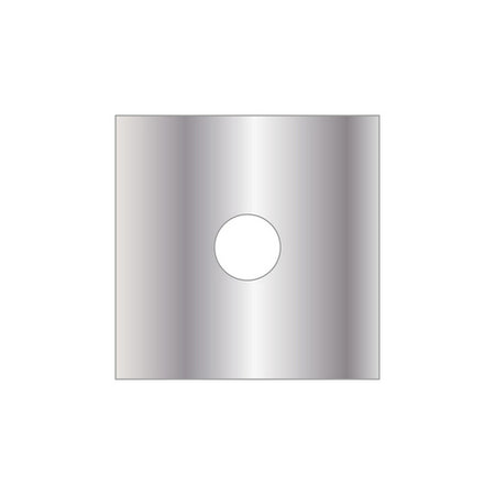 Rosone Inox Quadrato 80X80 Nastro Bioadesivo- Foro D. 20 Mm- Debor- Pezzi 1
