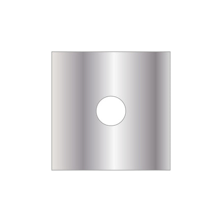 Rosone Inox Quadrato 80X80 Nastro Bioadesivo- Foro D. 20 Mm- Debor- Pezzi 1