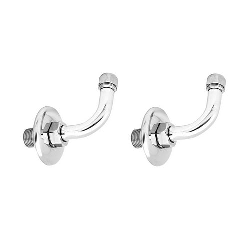 2 Pz Curvette Sottolavabo Con Rosone- 1/2 X 3/8 Diam. 10- Dh- Pezzi 1