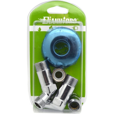 2 Pz Squadrette Sottolavabo Esagonali Calotta Alta A 45 ° Blister- Pz. 2 - 1/2 X 3/8 Diam. 10- Faidf- Pezzi 1