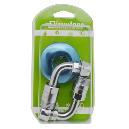 2 Pz Curvette Sottolavabo A 90 ° Complete E Girevole Blister- Pz. 2 - 1/2 X 3/8 Diam. 10- Faidf- Pezzi 1