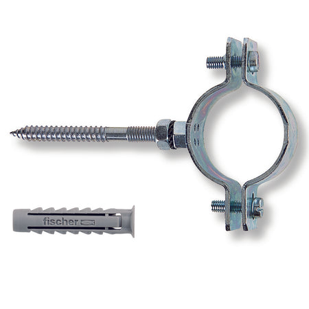 + Collari Pesanti In Acciaio Con Vite E Tasselli Cps- Pz. 2 X 11/2- Fisch- Pezzi 1