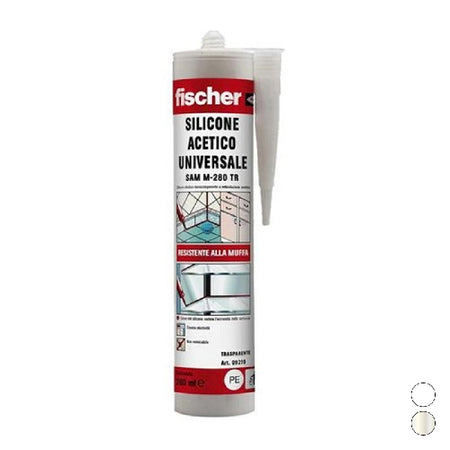 Silicone Multiuso Acetico Universale Sam M- Bianco Ml 280- Fisch- Pezzi 1