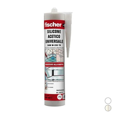Silicone Multiuso Acetico Universale Sam M- Bianco Ml 280- Fisch- Pezzi 1