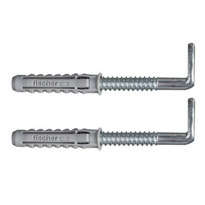 2 Pz Elementi Di Fissaggio Fischer Per Scaldabagno Wds- 10- Fisch- Pezzi 1