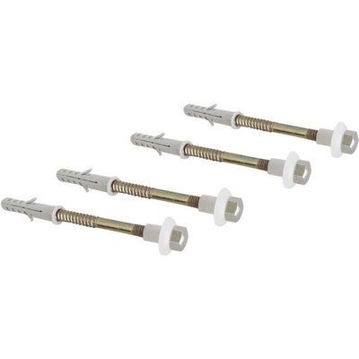 4 Pz Fissaggi Verticali Per Wc E Bidet- Zincati - M6X80- Dh- Pezzi 1