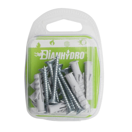 10 Pz Tasselli Con Vite Blister- Pz.10 X Diam. 8- Faidf- Pezzi 1