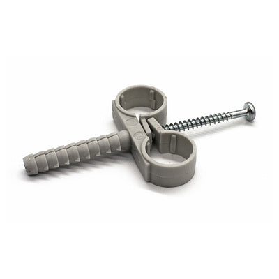 10 Pz Collari Doppi In Nylon Con Vite- Mm 14- Dh- Pezzi 1