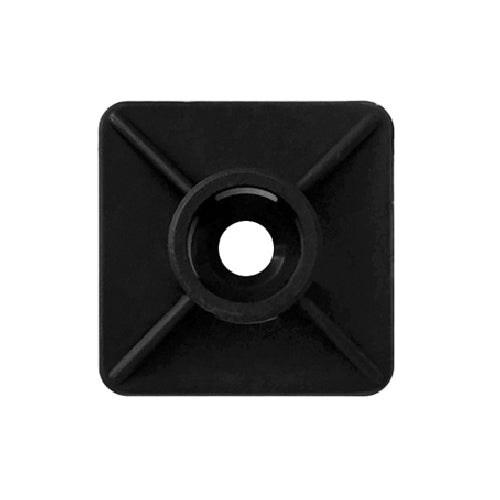 100 Pz Basetta Quadrata Autoadesiva In Nylon- 19X19 Nera- Friul- Pezzi 1