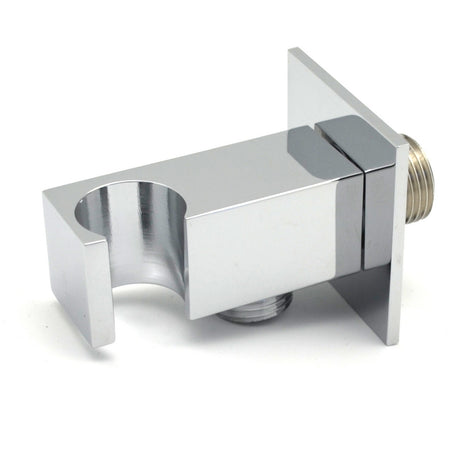 Presa Acqua Rettangolare Con Supporto Doccia- Cromo- Debor- Pezzi 1