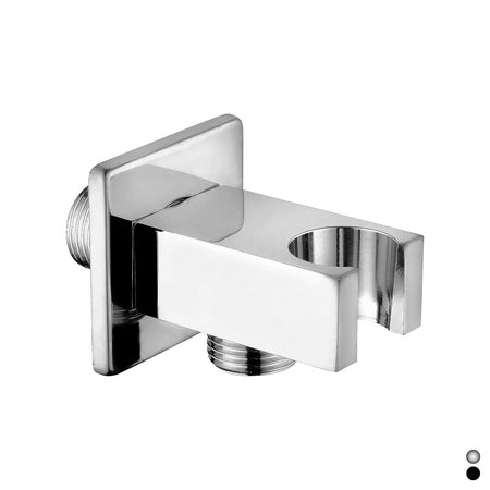 Presa Acqua Quadra Con Supporto Doccia- Cromo- Dh- Pezzi 1