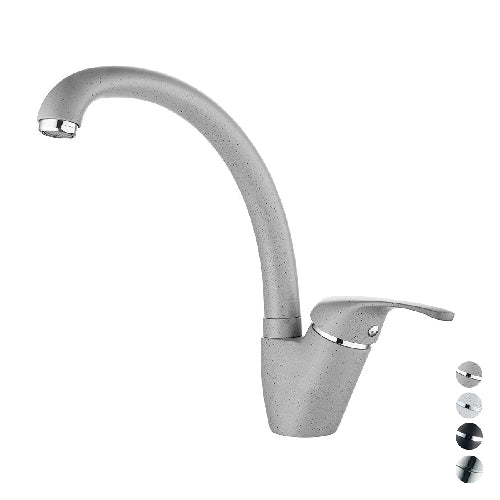 Monocomando Lavello Monoforo Canna Alta Livorno- Granito Grigio- Dh- Pezzi 1