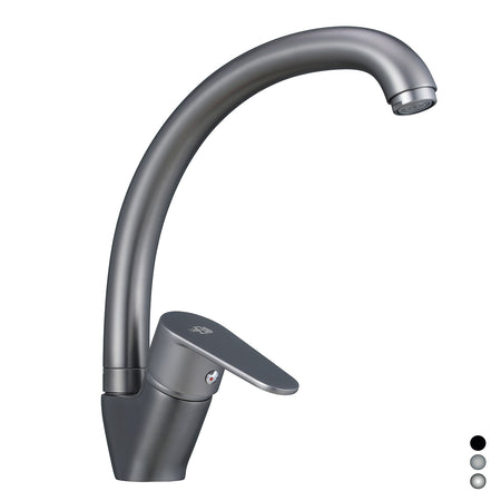 Miscelatore Monocomando Lavello Canna Alta Serie Lizzy- Nero Opaco- Dh- Pezzi 1