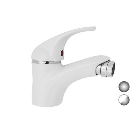 Monocomando Bidet Serie Marzia- Bianco Opaco-Cromo- Euror- Pezzi 1