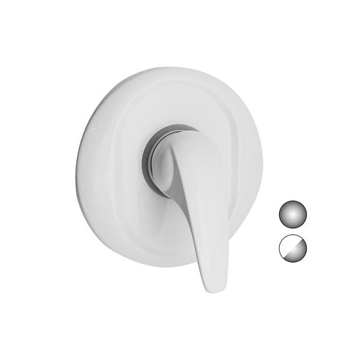 Monocomando Incasso Doccia Serie Marzia- Bianco Opaco-Cromo- Euror- Pezzi 1