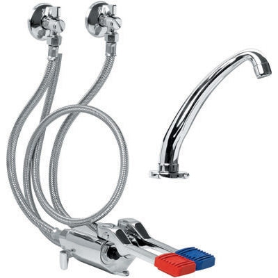 Kit Rubinetto Pedale 2 Vie Esterno A Pavimento- Idral- Pezzi 1