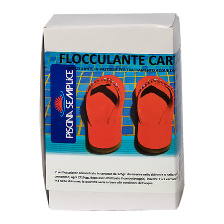 12 Pz Flocculante Cartucce- 1 Pz. (8X125Gr) Piscina Semplice