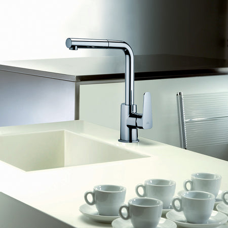 Miscelatore Monoc. Lavello Con Doccia Estraibile Linea Sly- Cromo- Paffo- Pezzi 1