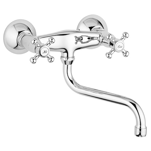 Gruppo Lavello A Muro Serie Viola- Cromo- Paffo- Pezzi 1