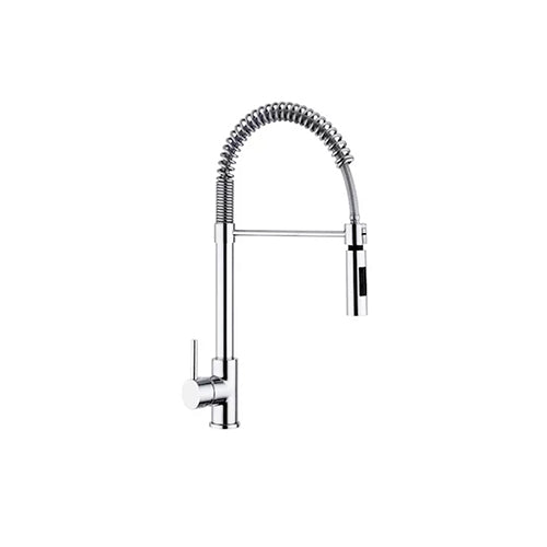 Miscelatore Lavello Con Molla E Doccia Estraibile Linea Pin- Cromo- Argo- Pezzi 1