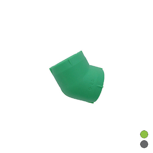Gomito Liscio 45 ° In Polipropilene- Diam. 20 Grigio- Dh- Pezzi 1
