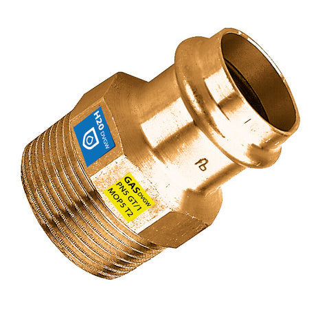 Manicotto In Bronzo A Pressare Fxfil M Acqua/Gas- Diam. 18 X 1/2- Frabo- Pezzi 1