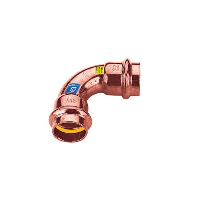 Curva In Rame A Pressare 90 ° Ff Acqua/Gas- Diam. 42- Frabo- Pezzi 1
