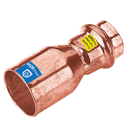 Manicotto Di Riduzione Mf In Rame A Pressare Acqua/Gas- Diam. 22 X 15- Frabo- Pezzi 1