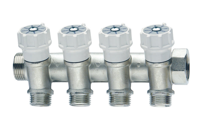 Collettore Di Distribuzione Componibile Con Valvole Di Intercettazione- 3/4 X 3 Deriv. 1/2- Itap- Pezzi 1