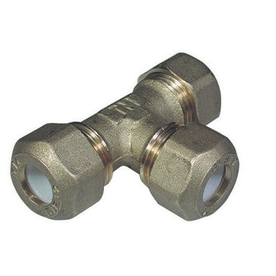 Tee Con Tre Dadi Per Rame Con Ogiva Teflon Tiemme- 1/2 X 10R- Tiemm- Pezzi 1