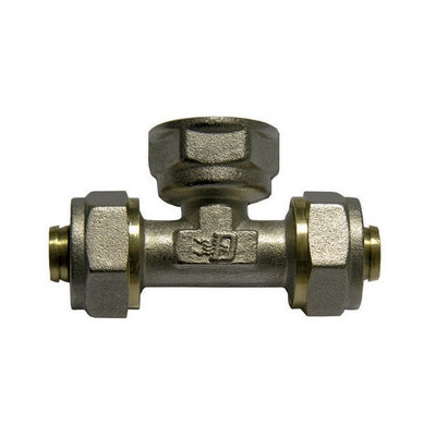 Raccordo A Tee Femmina Dfx Per Multistrato- Diam. 3/4 X 20- Ikaro- Pezzi 10
