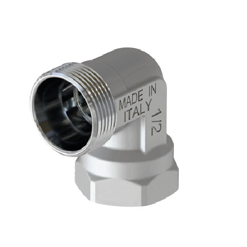 Raccordo Curvo Femmina Cromato- 1/2 - 24X19 Fil (D.16)- Tiemm- Pezzi 1