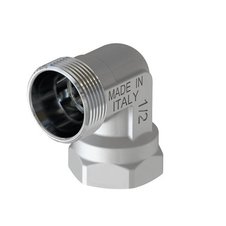 Raccordo Curvo Femmina Cromato- 1/2 - 24X19 Fil (D.16)- Tiemm- Pezzi 1