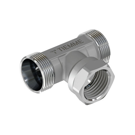 Raccordo A T Maschio Femmina Cromato- 3/4 - 24X19 Fil (D.16)- Tiemm- Pezzi 1