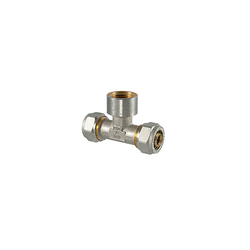 Raccordo Tee Femmina A Compressione Per Multistrato- 16 X 1/2 X 16- Tdmb- Pezzi 1