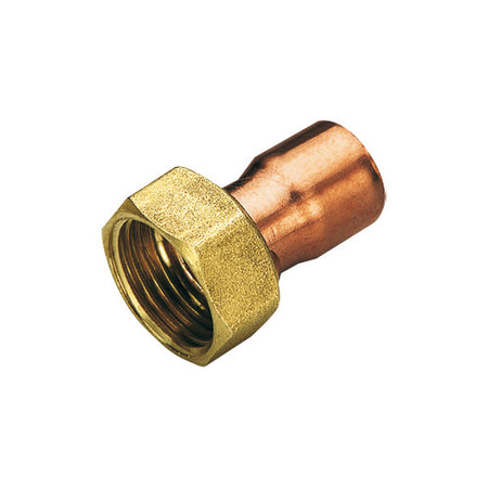 Raccordo Diritto In Rame A Saldare Con Girello- 1 X 22- Tiemm- Pezzi 1