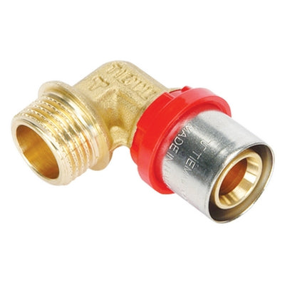 Raccordo Press Curvo Maschio Compact Per Multistrato- 20 X 2,0 - 1/2- Tiemm- Pezzi 1