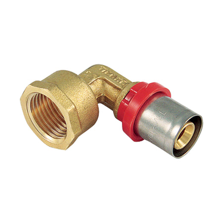 Raccordo Press Curvo Femmina Compact Per Multistrato- 16 X 2,0 -1/2- Tiemm- Pezzi 1