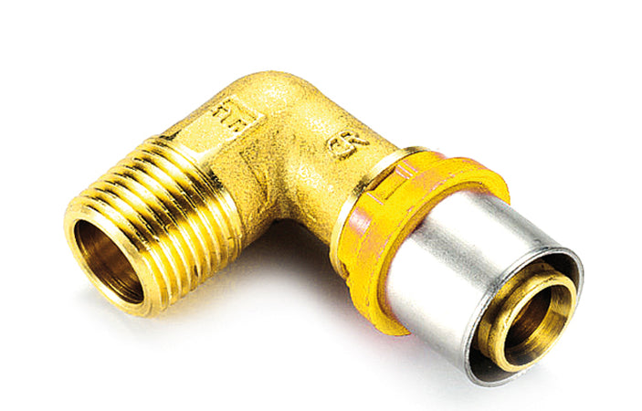 Raccordo Per Multistrato Gas Curvo Maschio- 26 X 3/4- Tiemm- Pezzi 1