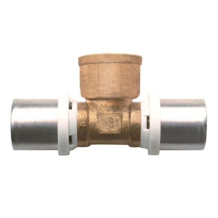 Raccordo A Tee Femmina Ibp A Pressare Per Multistrato- 1/2X16- Ibp- Pezzi 1