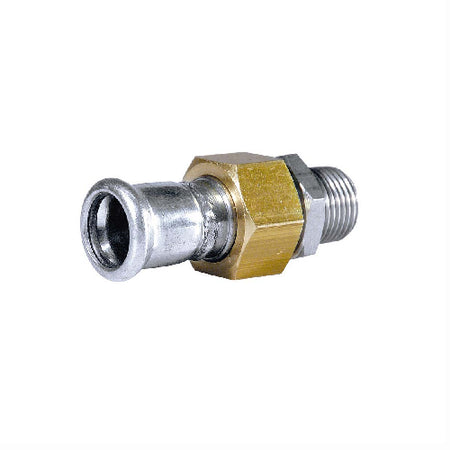 Bocchettone Dado E Raccordo Maschio In Ottone Press Acciaio Carbonio- 3/4 X 22- Atusa- Pezzi 1