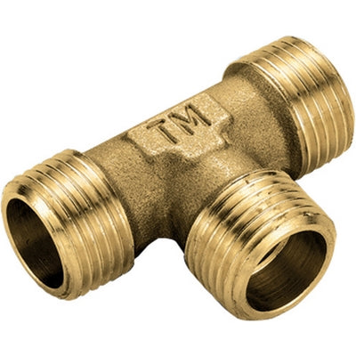 Tee Mmm In Ottone Giallo- 3/8 X 3/8 X 3/8- Tiemm- Pezzi 10