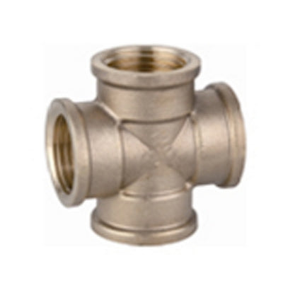 Croce Filettata Ffff In Ottone Giallo Ibp- 11/4- Ibp- Pezzi 1